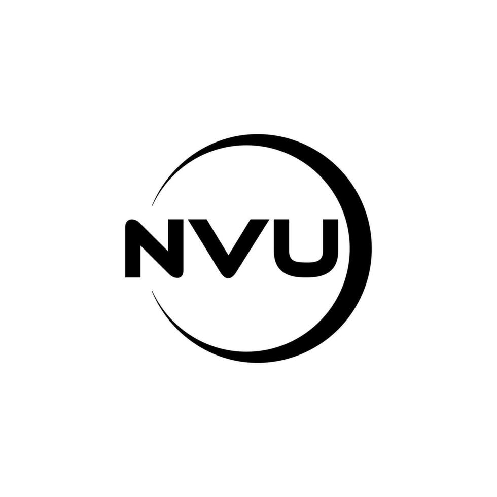 NVU Letter Logo Design, Inspiration for a Unique Identity. Modern Elegance and Creative Design. Watermark Your Success with the Striking this Logo. vector