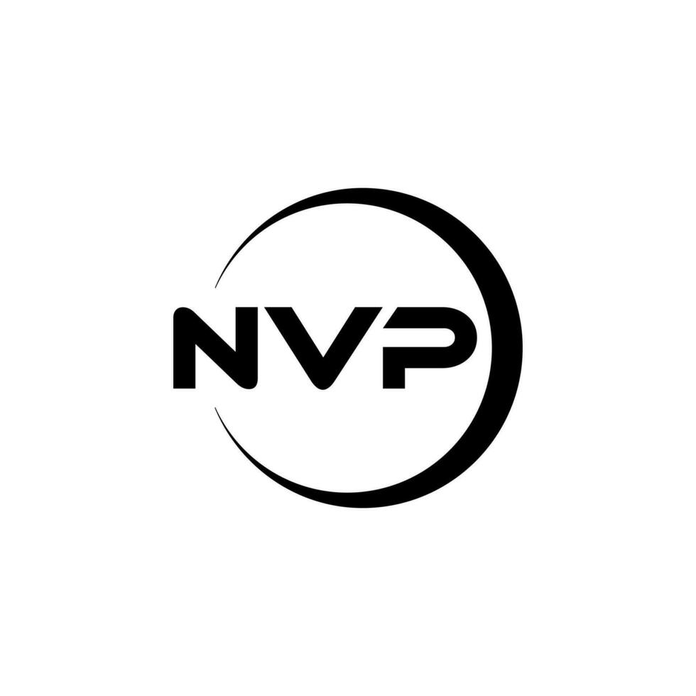 NVP Letter Logo Design, Inspiration for a Unique Identity. Modern Elegance and Creative Design. Watermark Your Success with the Striking this Logo. vector