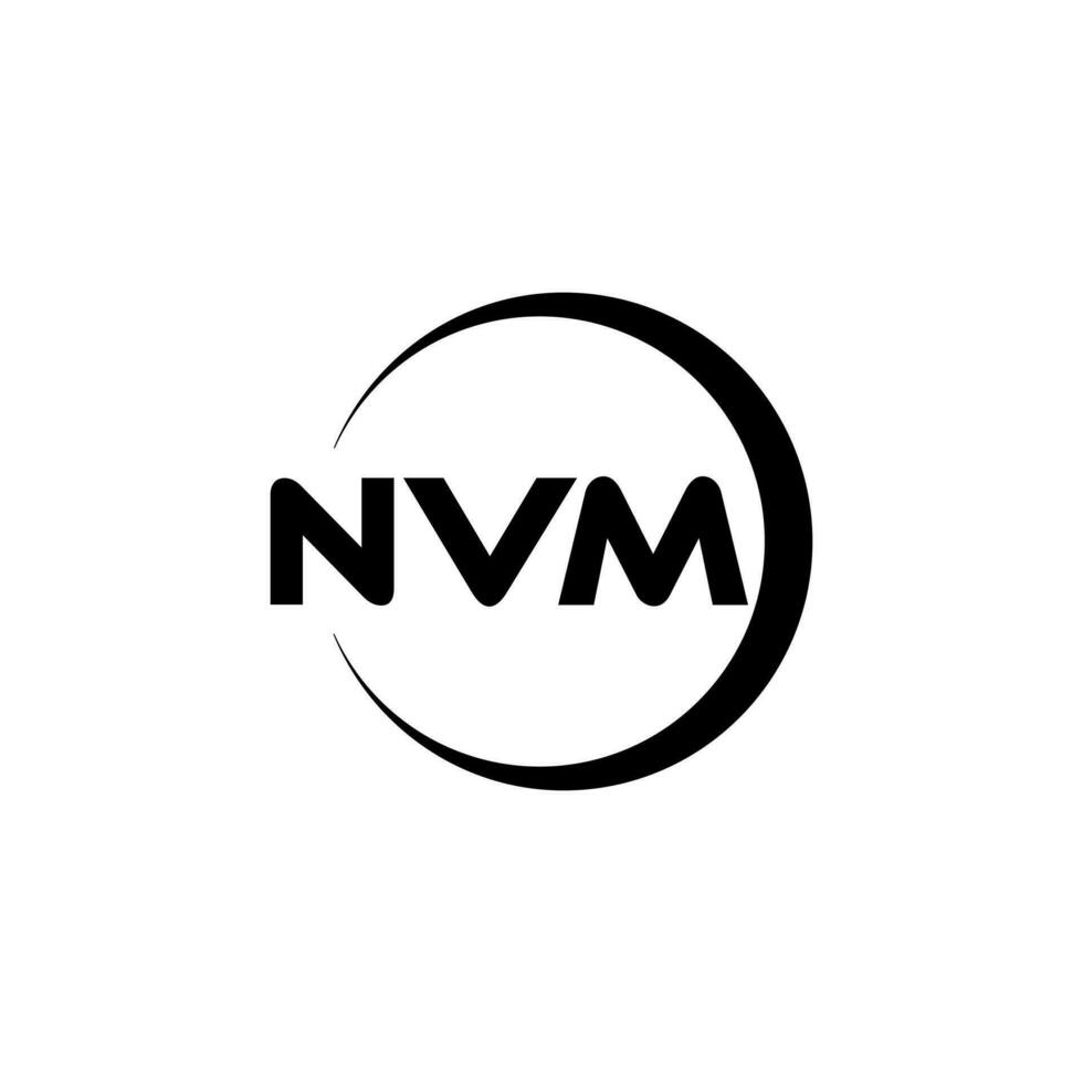 NVM Letter Logo Design, Inspiration for a Unique Identity. Modern Elegance and Creative Design. Watermark Your Success with the Striking this Logo. vector