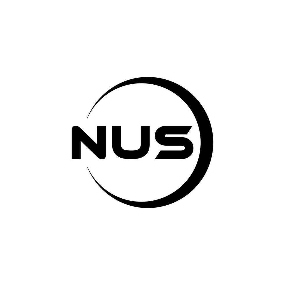 NUS Letter Logo Design, Inspiration for a Unique Identity. Modern Elegance and Creative Design. Watermark Your Success with the Striking this Logo. vector