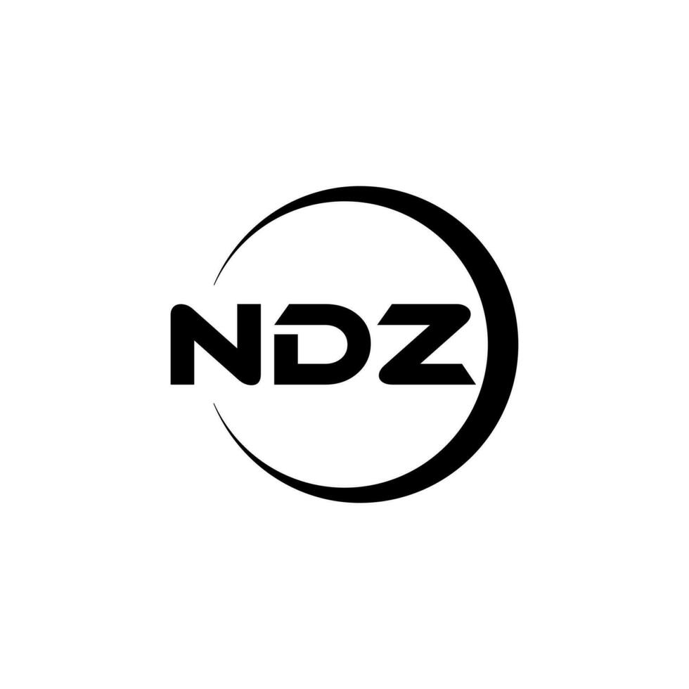 ndz letra logo diseño, inspiración para un único identidad. moderno elegancia y creativo diseño. filigrana tu éxito con el sorprendentes esta logo. vector