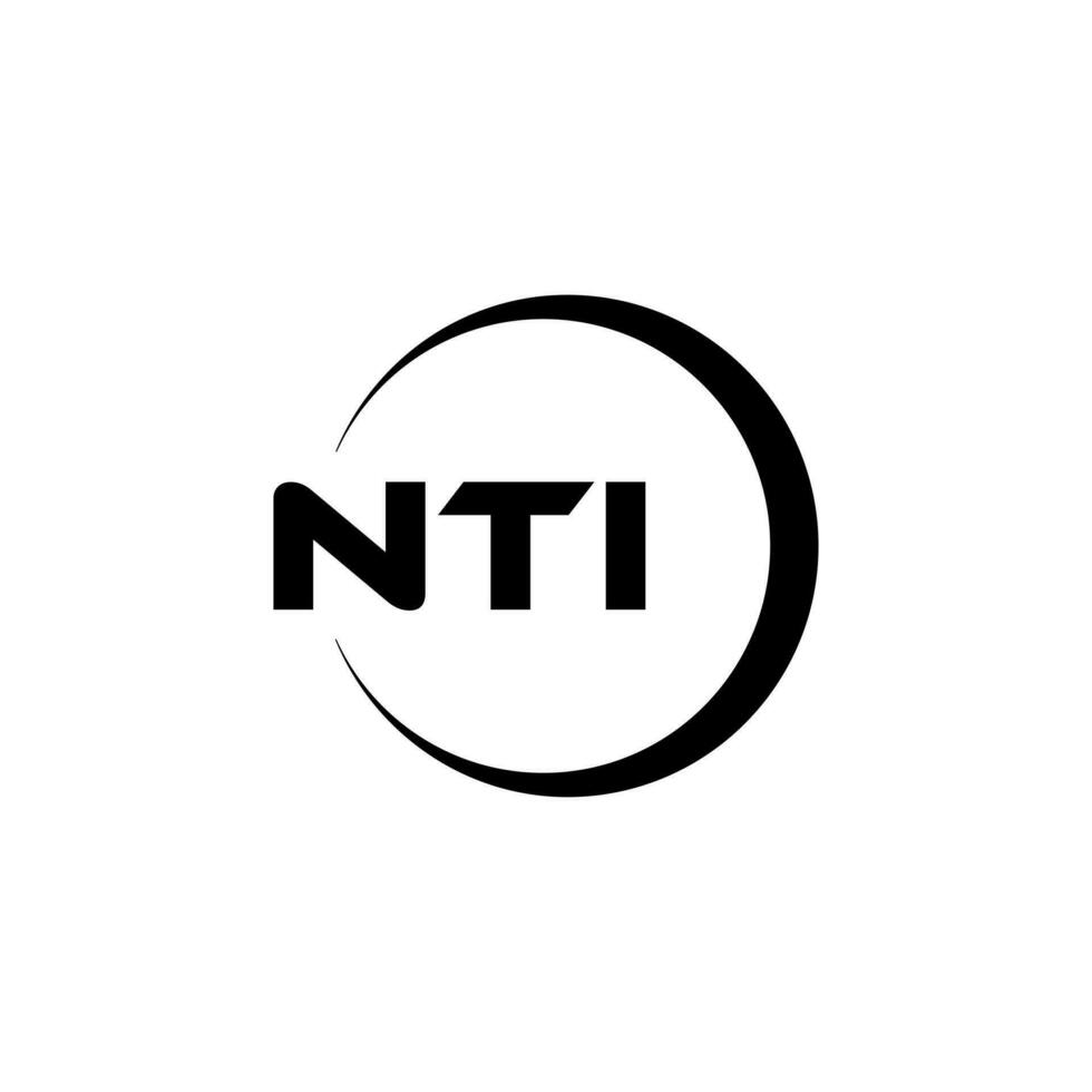 NTI Letter Logo Design, Inspiration for a Unique Identity. Modern Elegance and Creative Design. Watermark Your Success with the Striking this Logo. vector