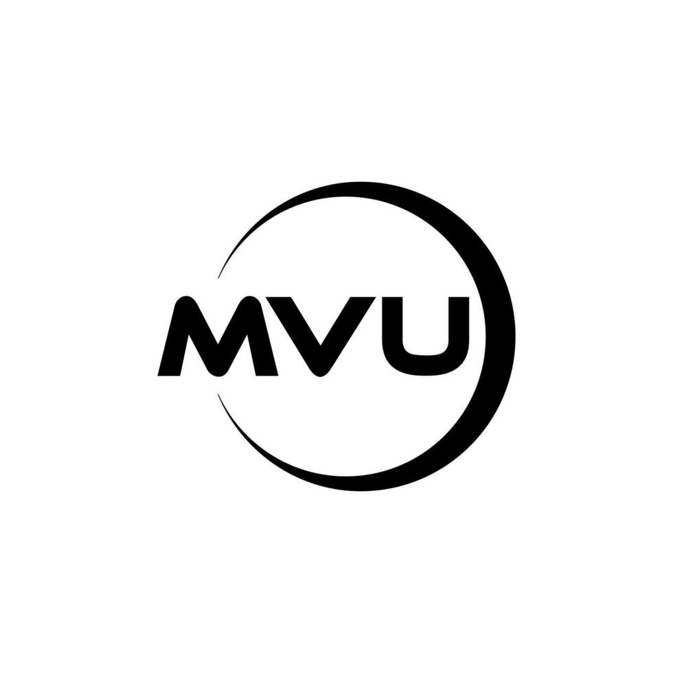 MVU Letter Logo Design, Inspiration for a Unique Identity. Modern Elegance and Creative Design. Watermark Your Success with the Striking this Logo. vector