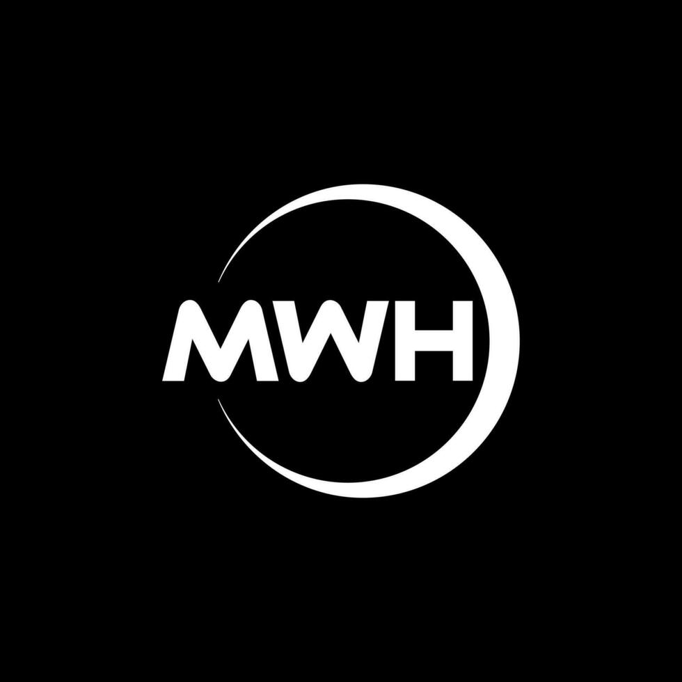 MWH Letter Logo Design, Inspiration for a Unique Identity. Modern Elegance and Creative Design. Watermark Your Success with the Striking this Logo. vector