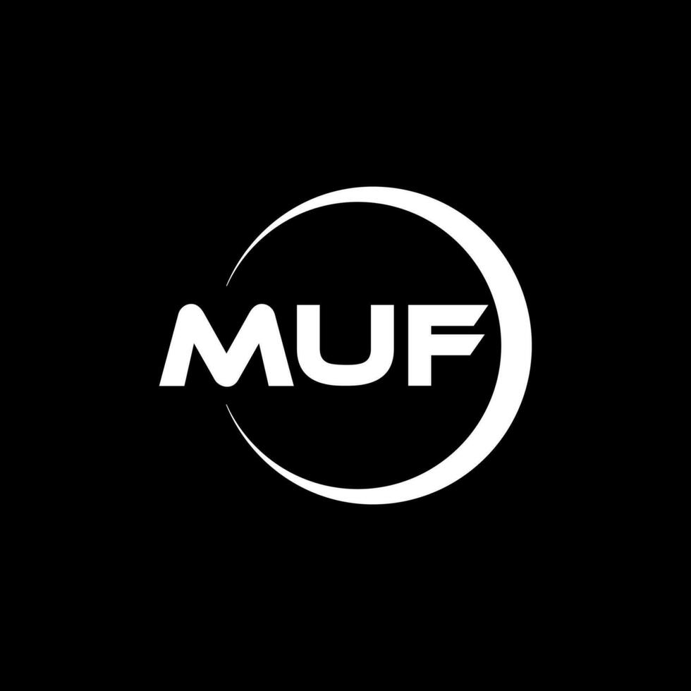 muf letra logo diseño, inspiración para un único identidad. moderno elegancia y creativo diseño. filigrana tu éxito con el sorprendentes esta logo. vector