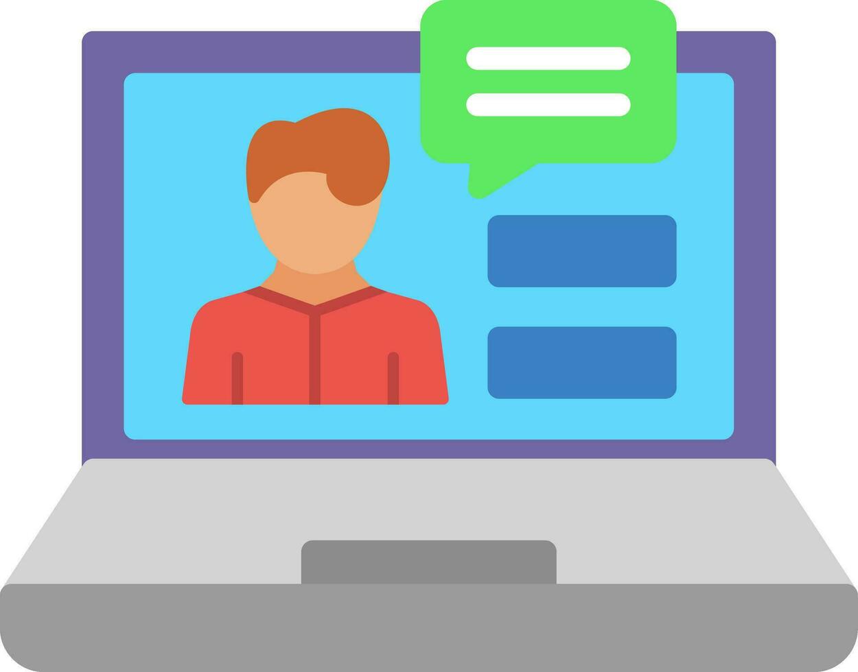 Virtual Job Training Vector Icon Design