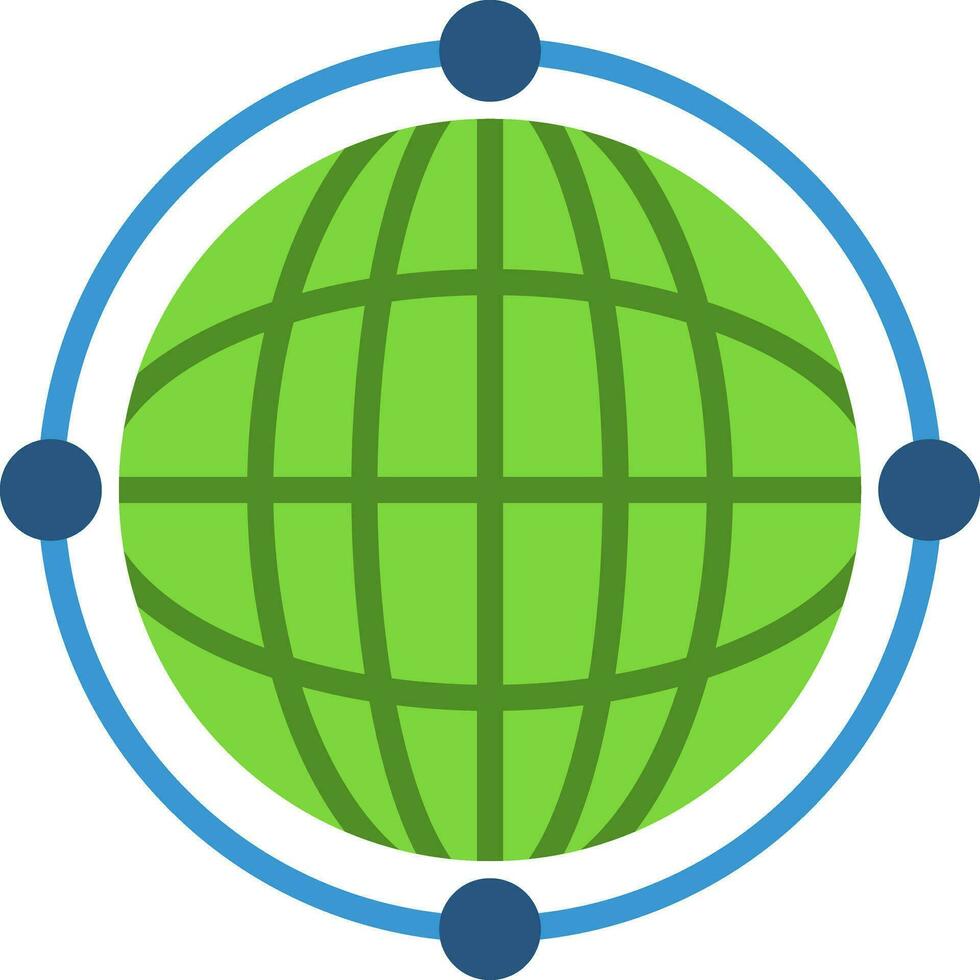 Virtual World Globe Vector Icon Design