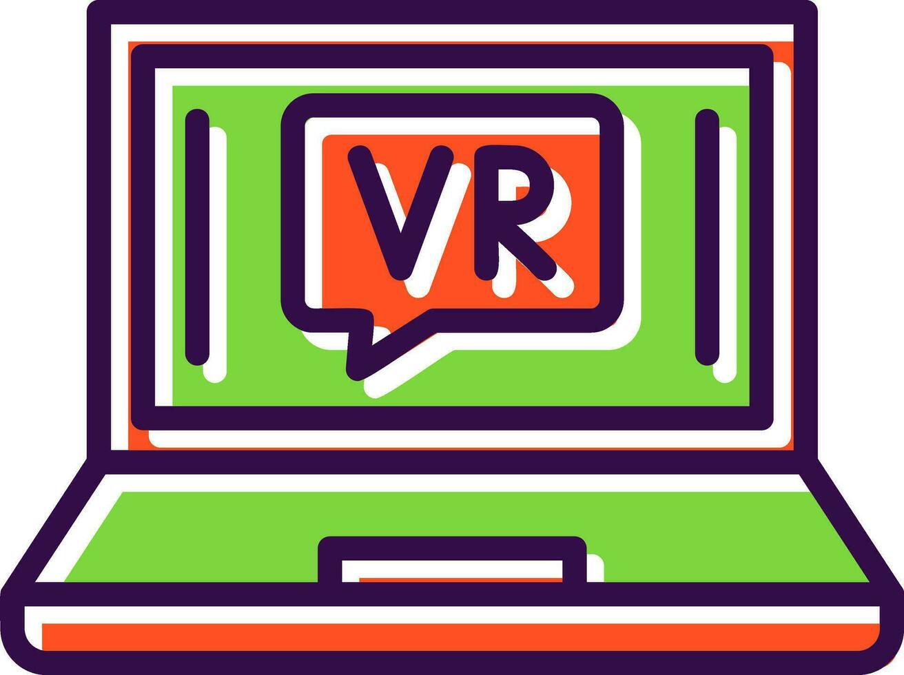 vr charla burbuja vector icono diseño