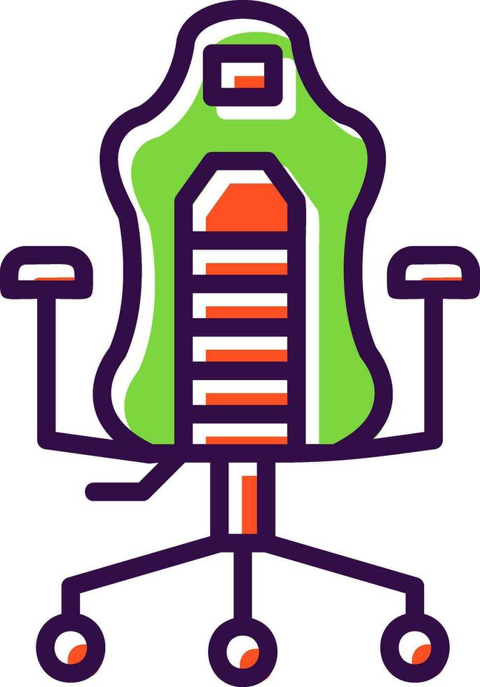 VR Gaming Chair Vector Icon Design