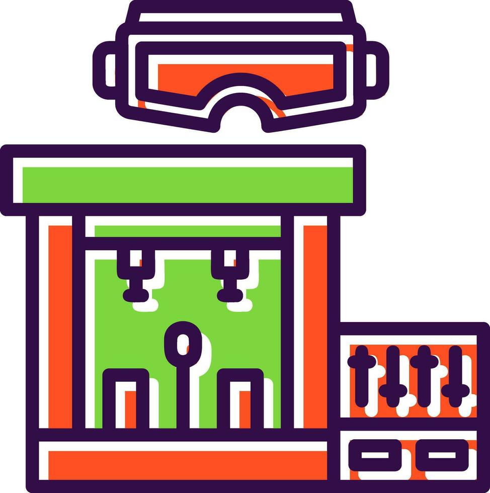 VR Music Studio Vector Icon Design