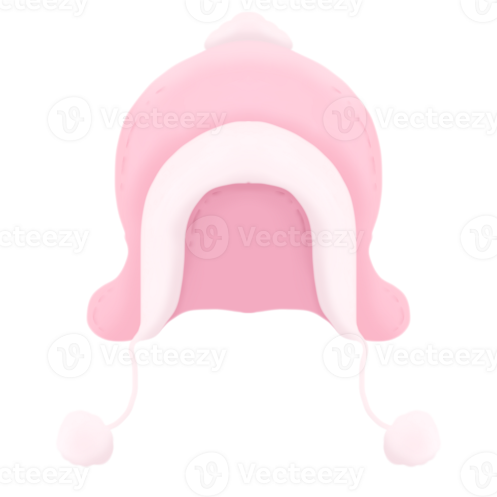 cute pink earflap, winter fashion, winter clothing illustration png