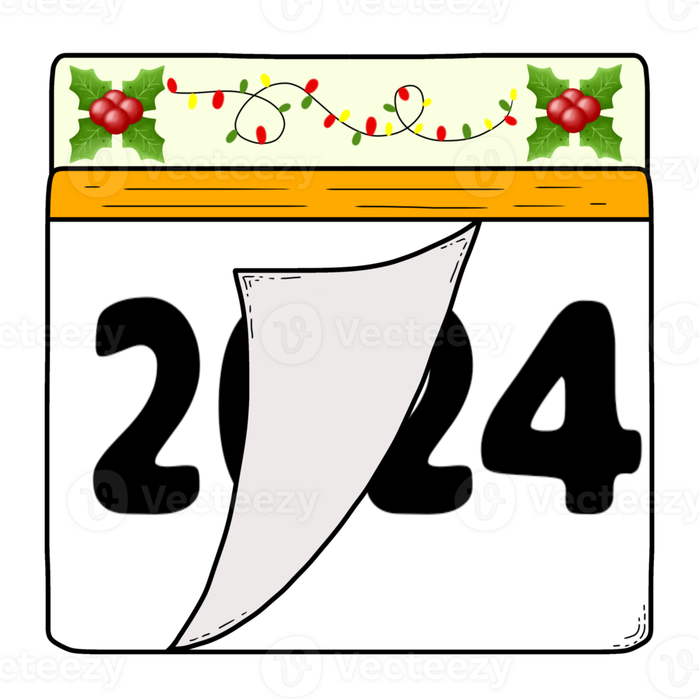 Calendar, end of year 2023 png