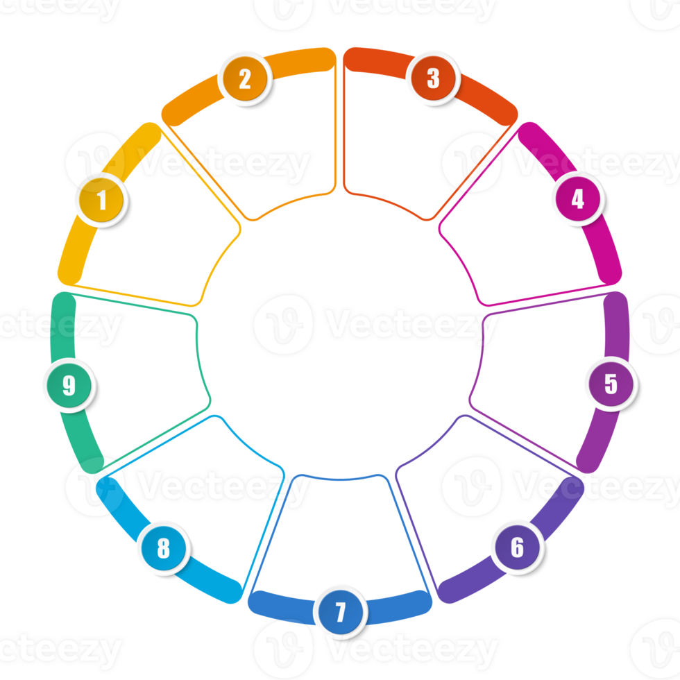 Infographic with 9 steps, process or options. png