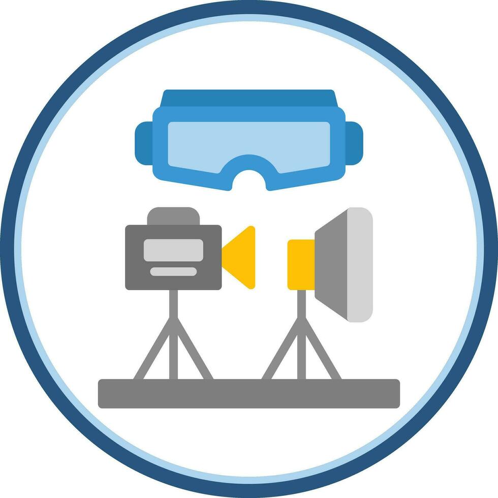 VR Design Studio Vector Icon Design