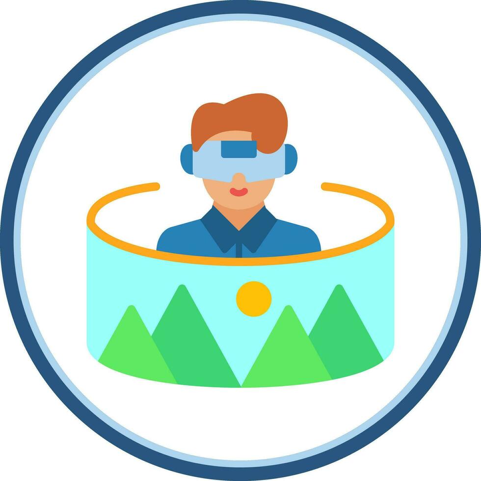Virtual Landscapes Vector Icon Design
