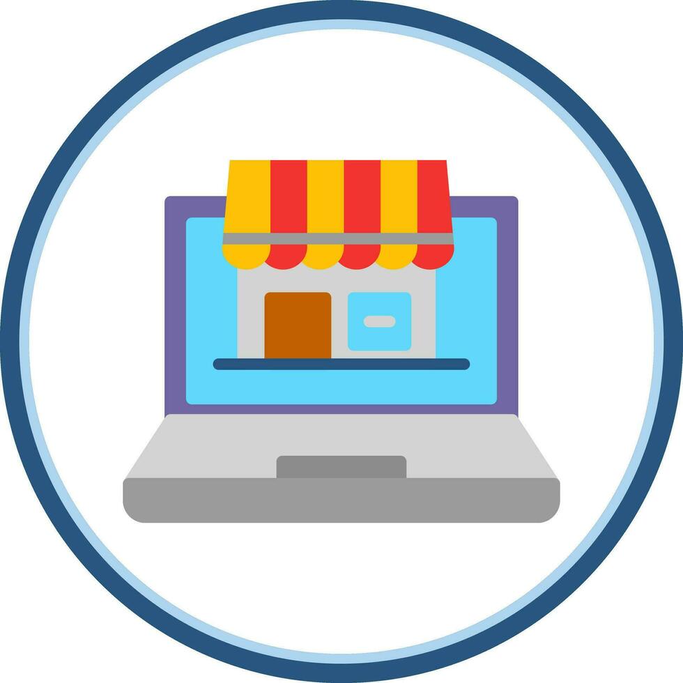 Virtual Marketplace Vector Icon Design