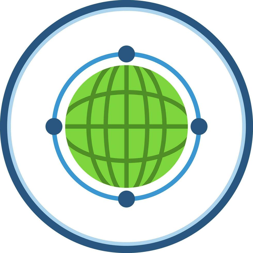Virtual World Globe Vector Icon Design
