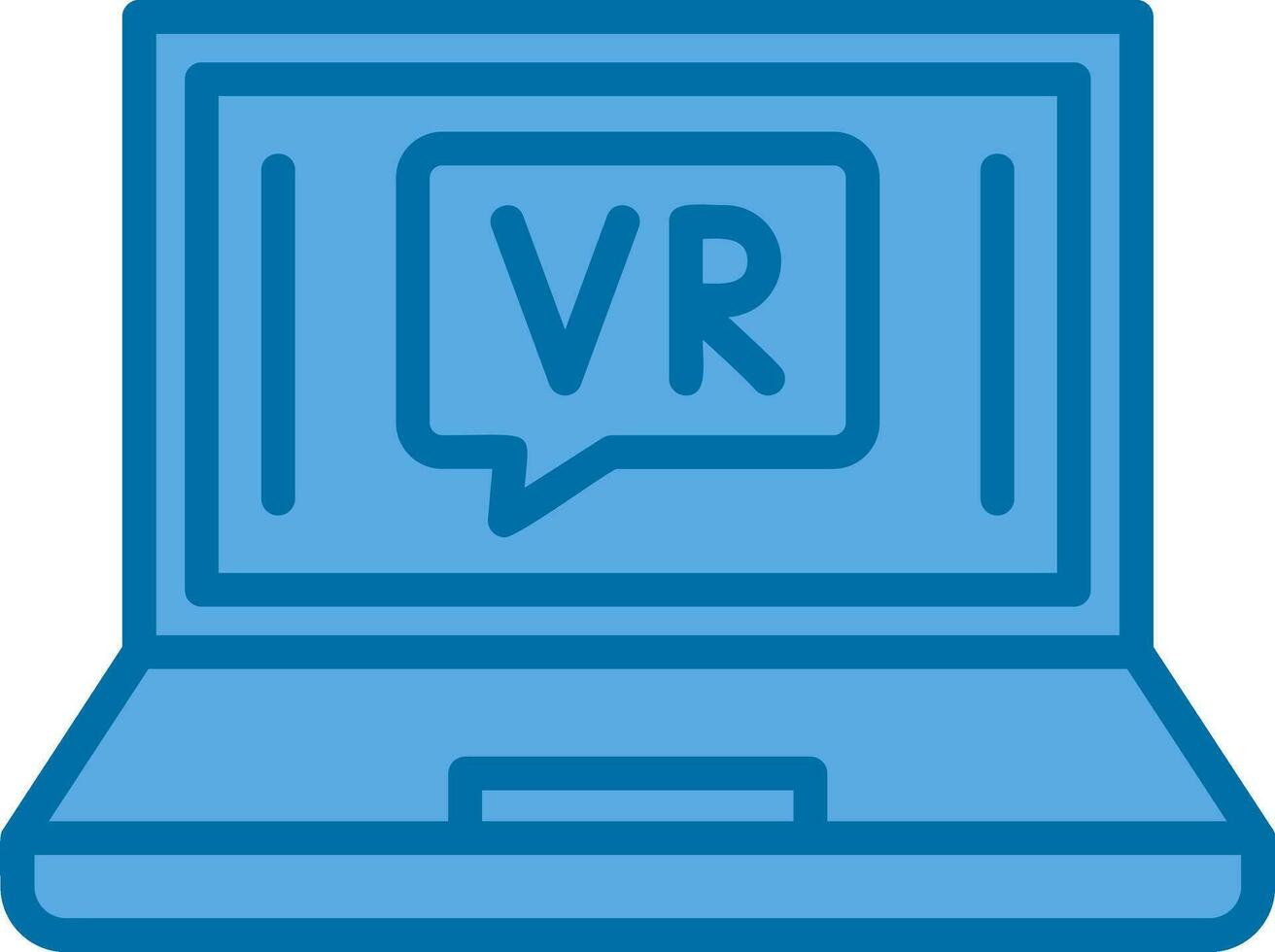 VR Chat Bubble Vector Icon Design