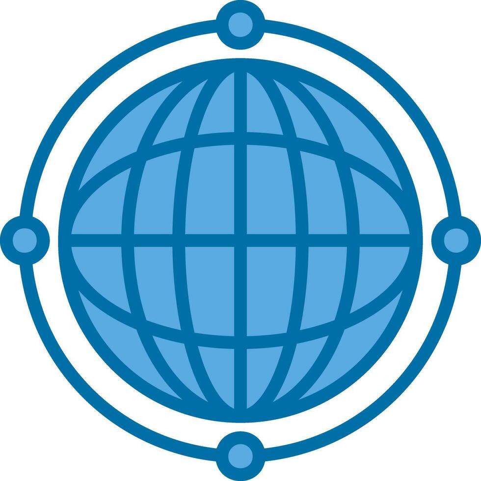 Virtual World Globe Vector Icon Design