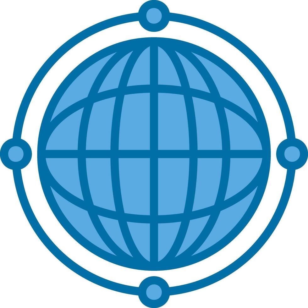 Virtual World Globe Vector Icon Design