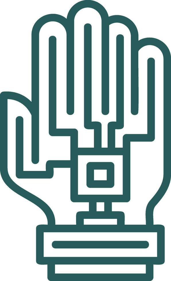 Haptic Feedback Glove Vector Icon Design