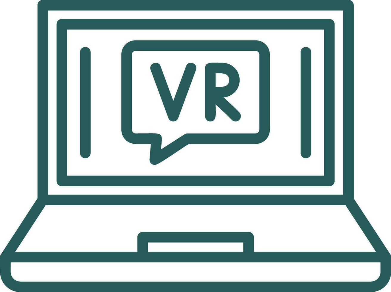 VR Chat Bubble Vector Icon Design