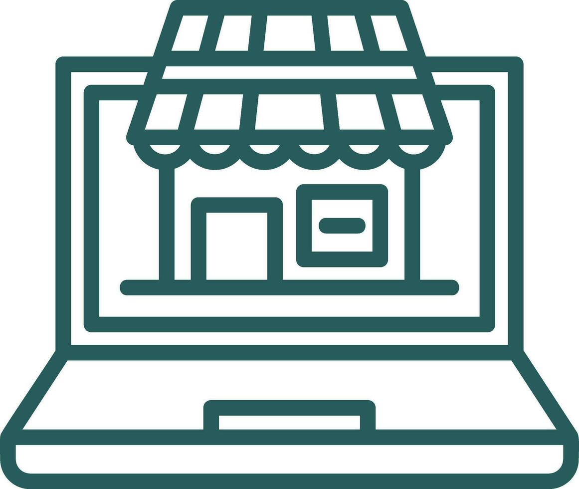 Virtual Marketplace Vector Icon Design