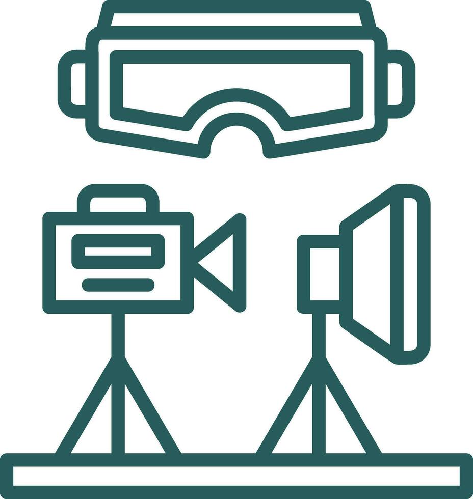 VR Design Studio Vector Icon Design