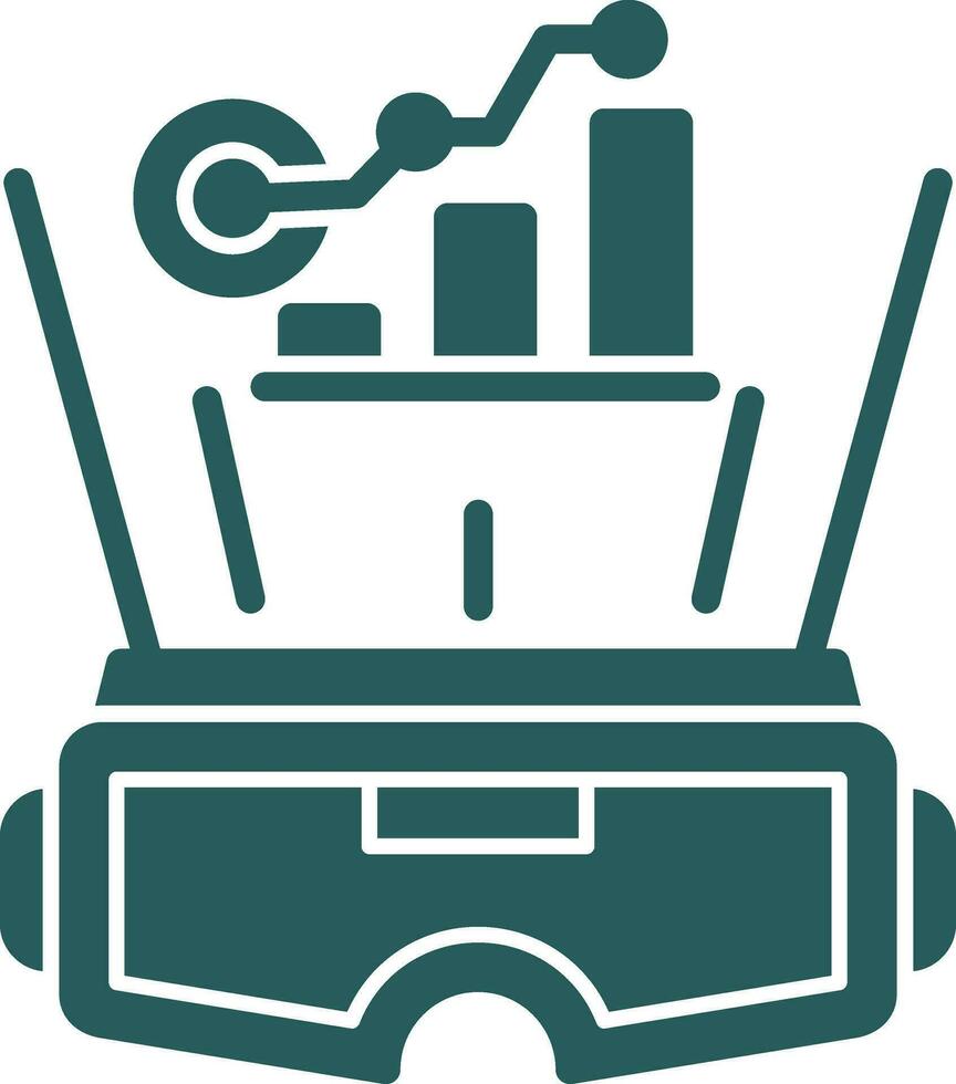 VR Data Visualization Vector Icon Design