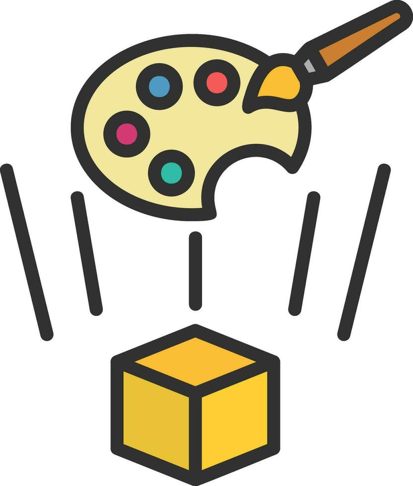 Holo-Painting Vector Icon Design