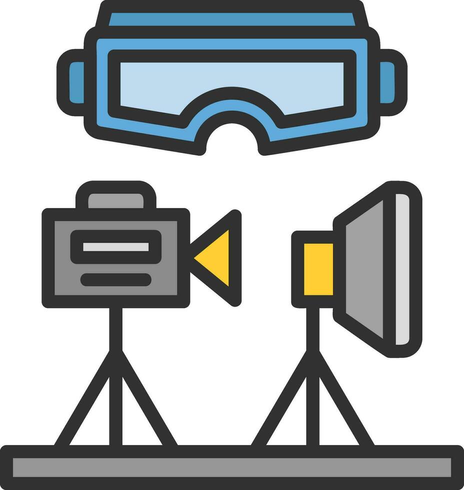 VR Design Studio Vector Icon Design