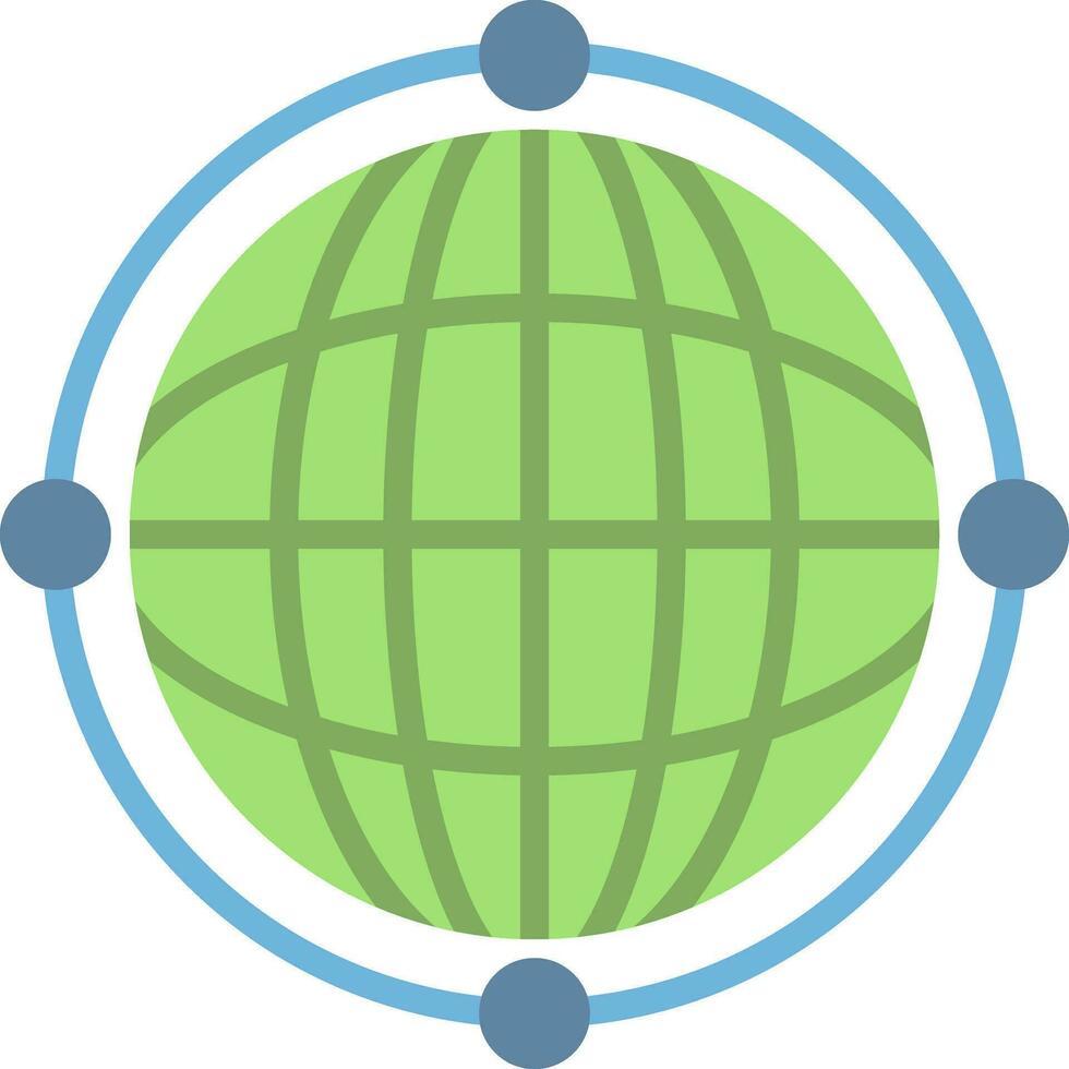 Virtual World Globe Vector Icon Design