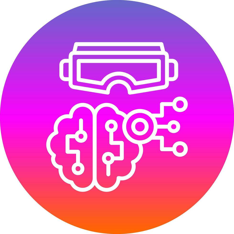 Mind-Controlled VR Vector Icon Design