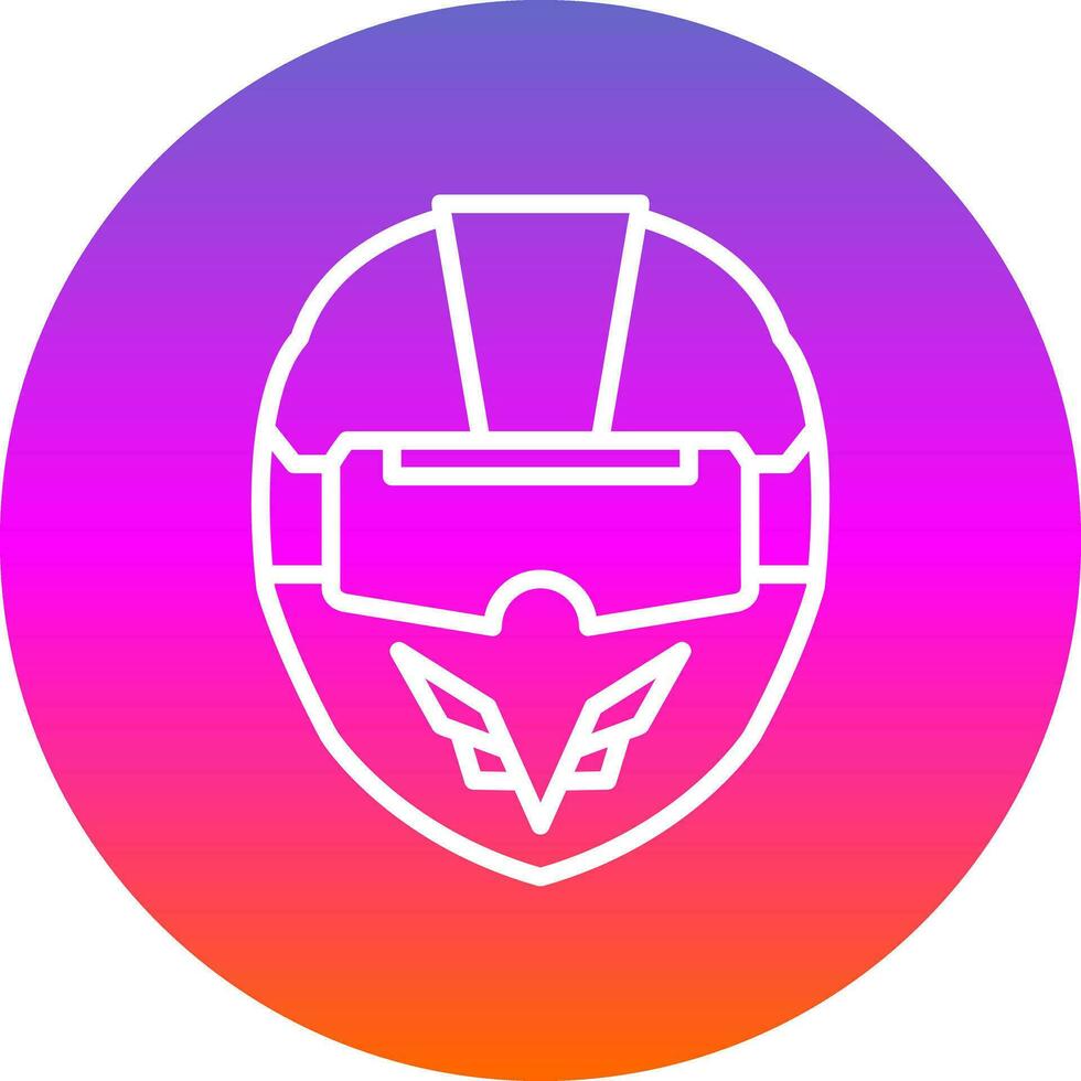 VR Racing Helmet Vector Icon Design