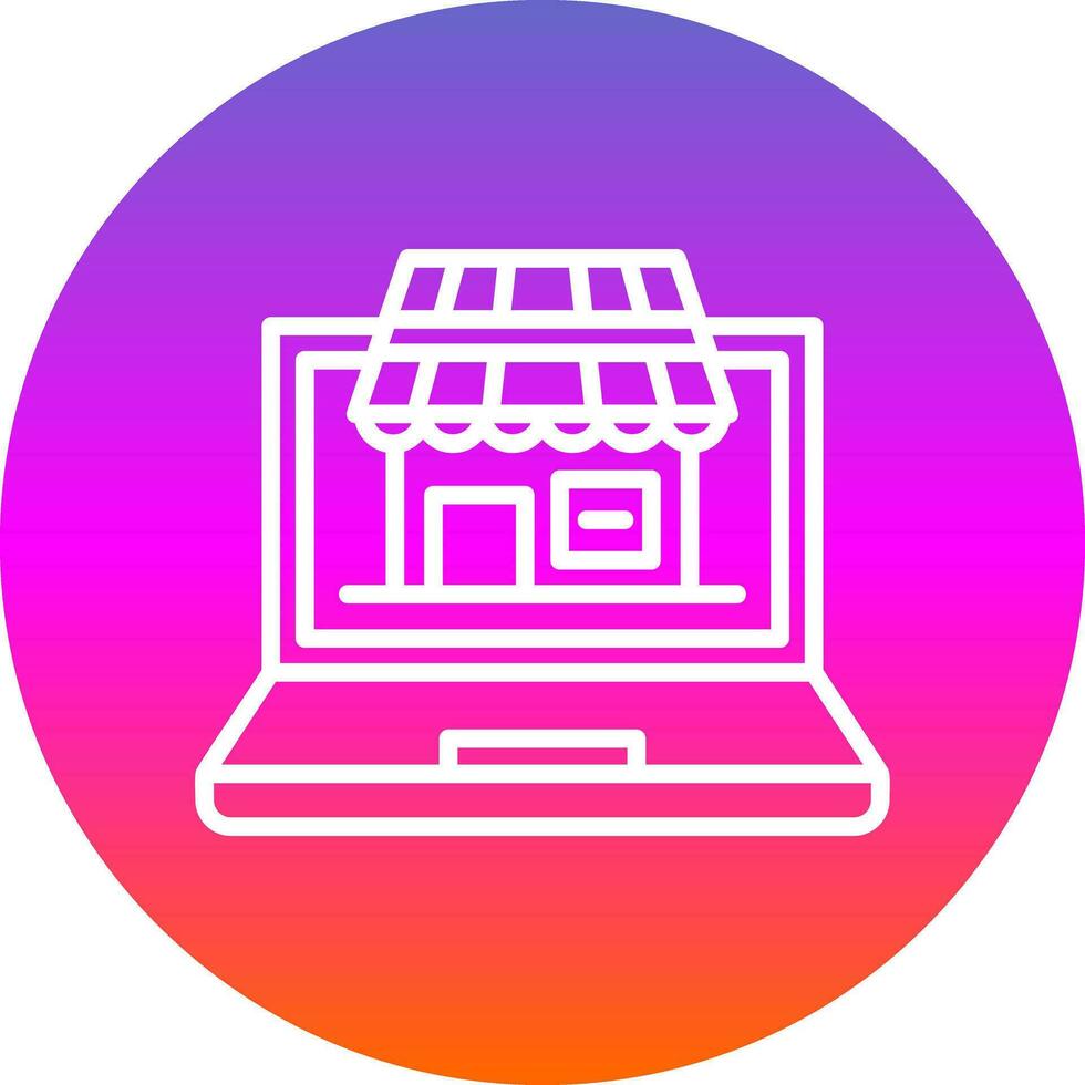 Virtual Marketplace Vector Icon Design
