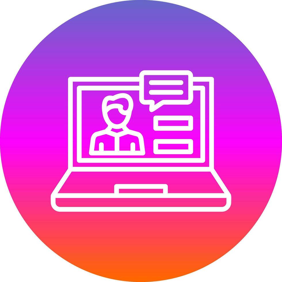 Virtual Job Training Vector Icon Design