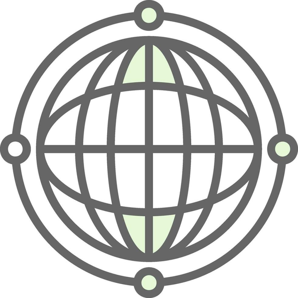 Virtual World Globe Vector Icon Design