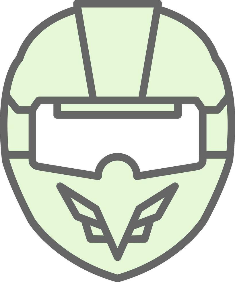 VR Racing Helmet Vector Icon Design