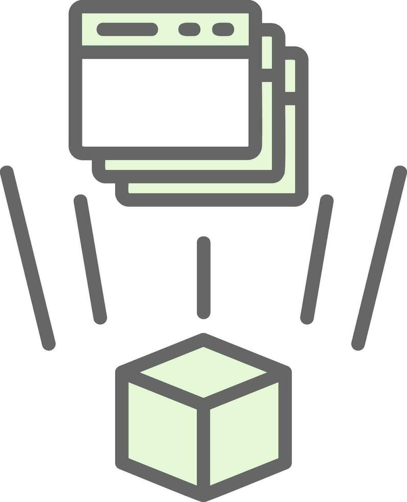 Holographic Interface Vector Icon Design
