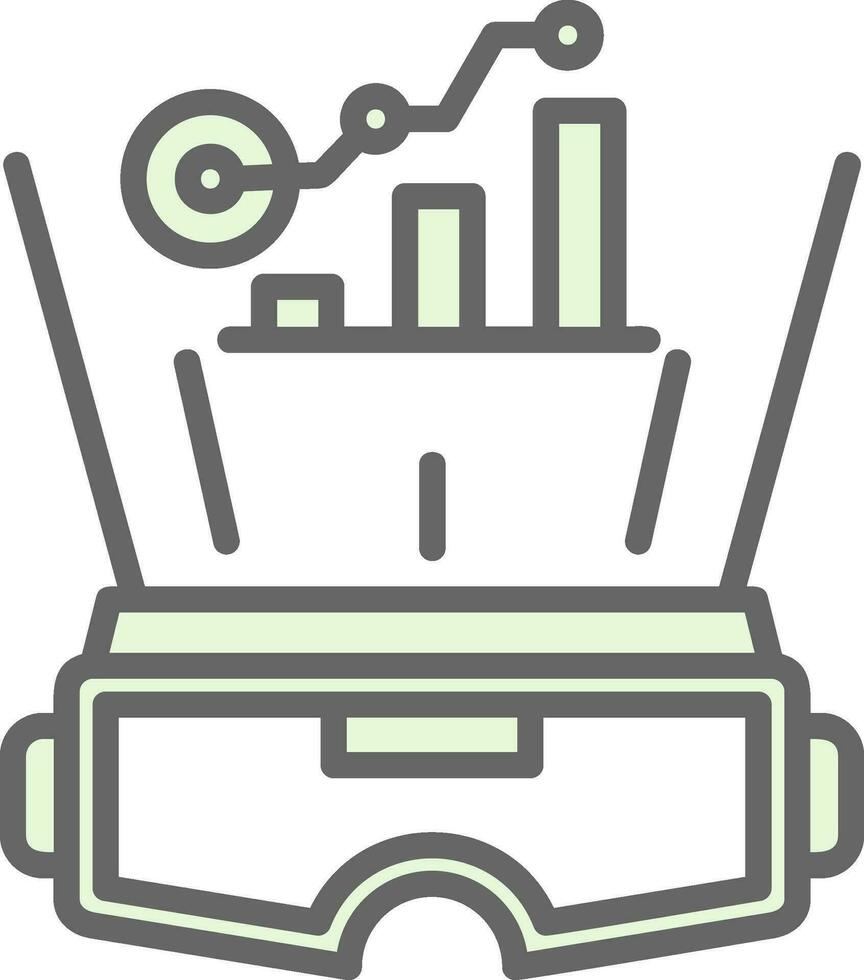 VR Data Visualization Vector Icon Design