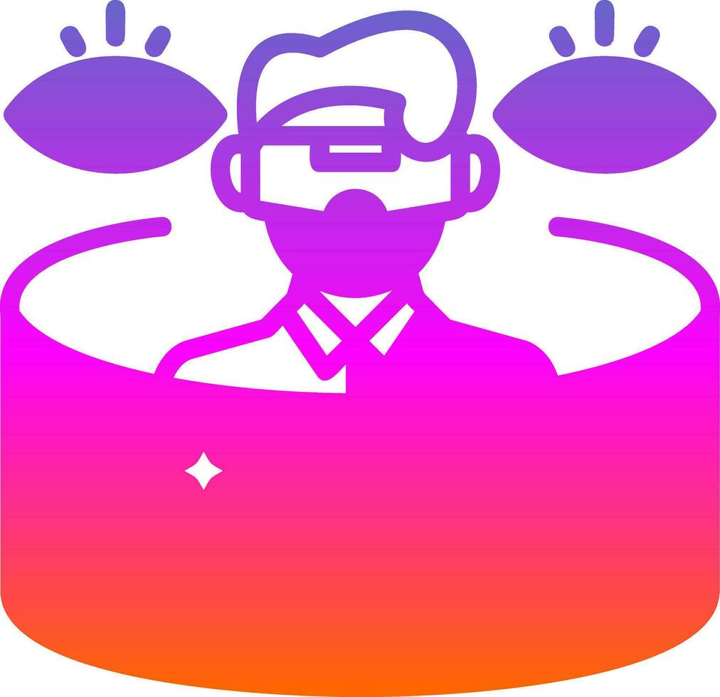 VR Astronomy Tour Vector Icon Design