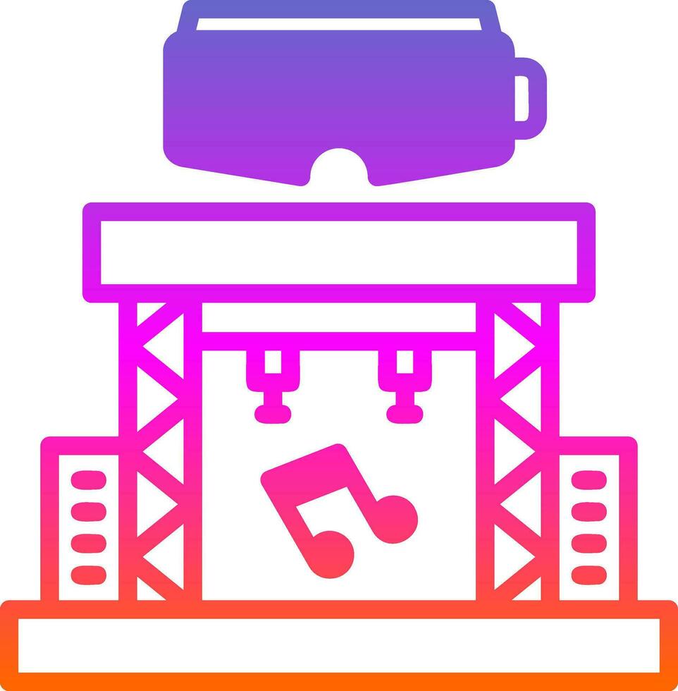 Virtual Reality Concert Vector Icon Design