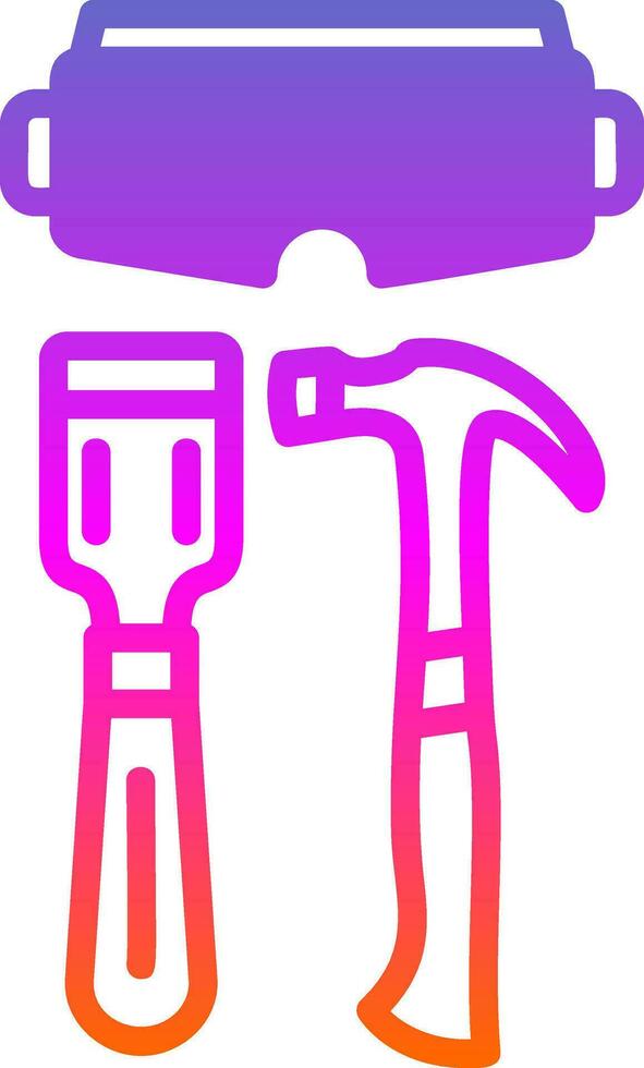 Virtual Sculpting Tool Vector Icon Design