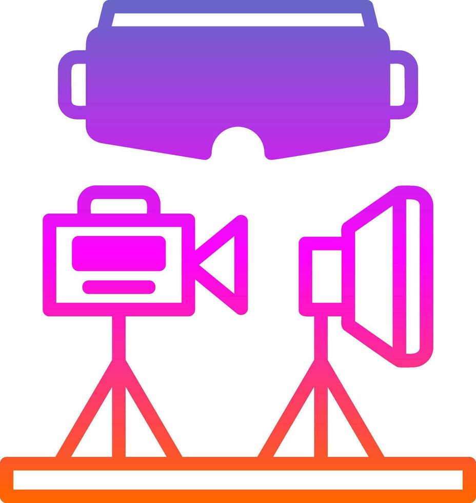 VR Design Studio Vector Icon Design