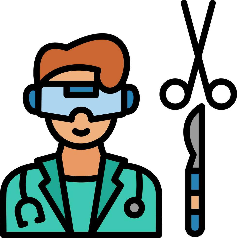 virtual realidad cirugía vector icono diseño