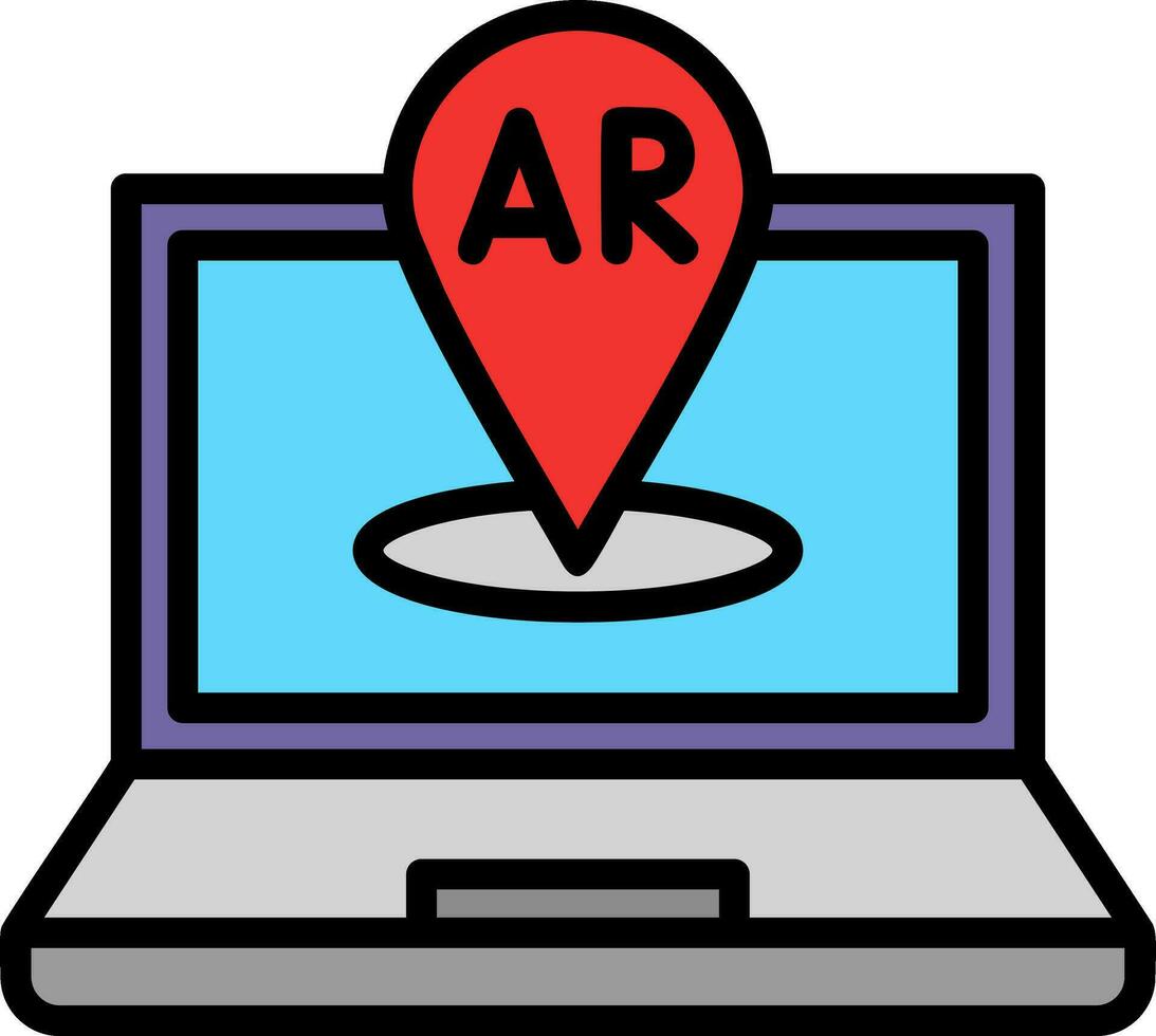 AR Navigation Vector Icon Design