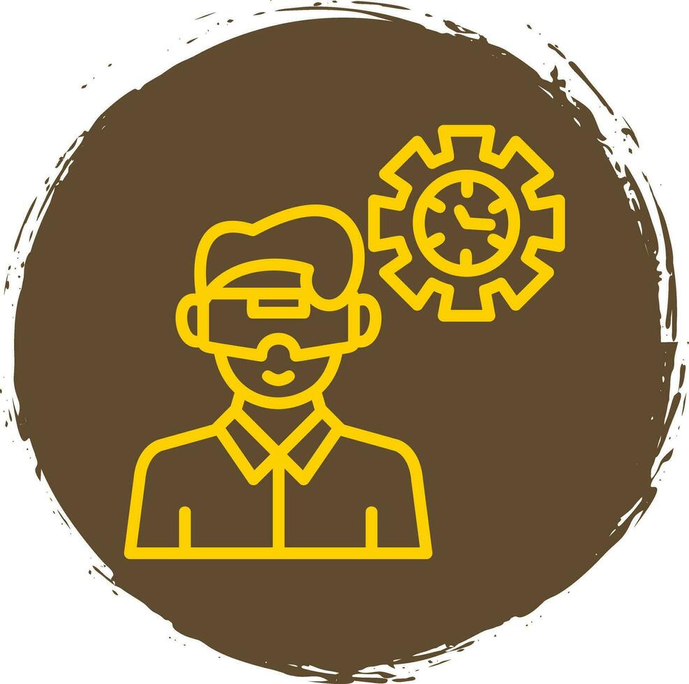 VR Historical Reenactment Vector Icon Design