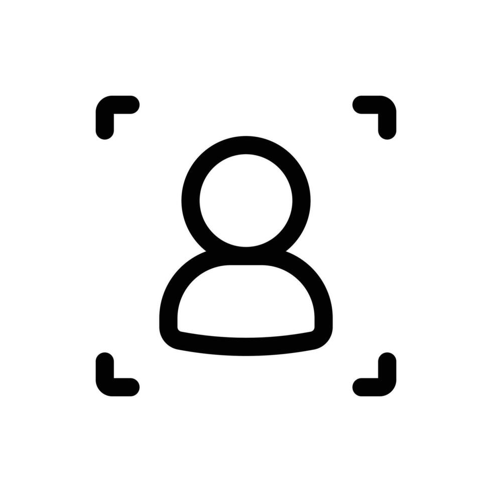 Target User icon in trendy outline style isolated on white background. Target User silhouette symbol for your website design, logo, app, UI. Vector illustration, EPS10.