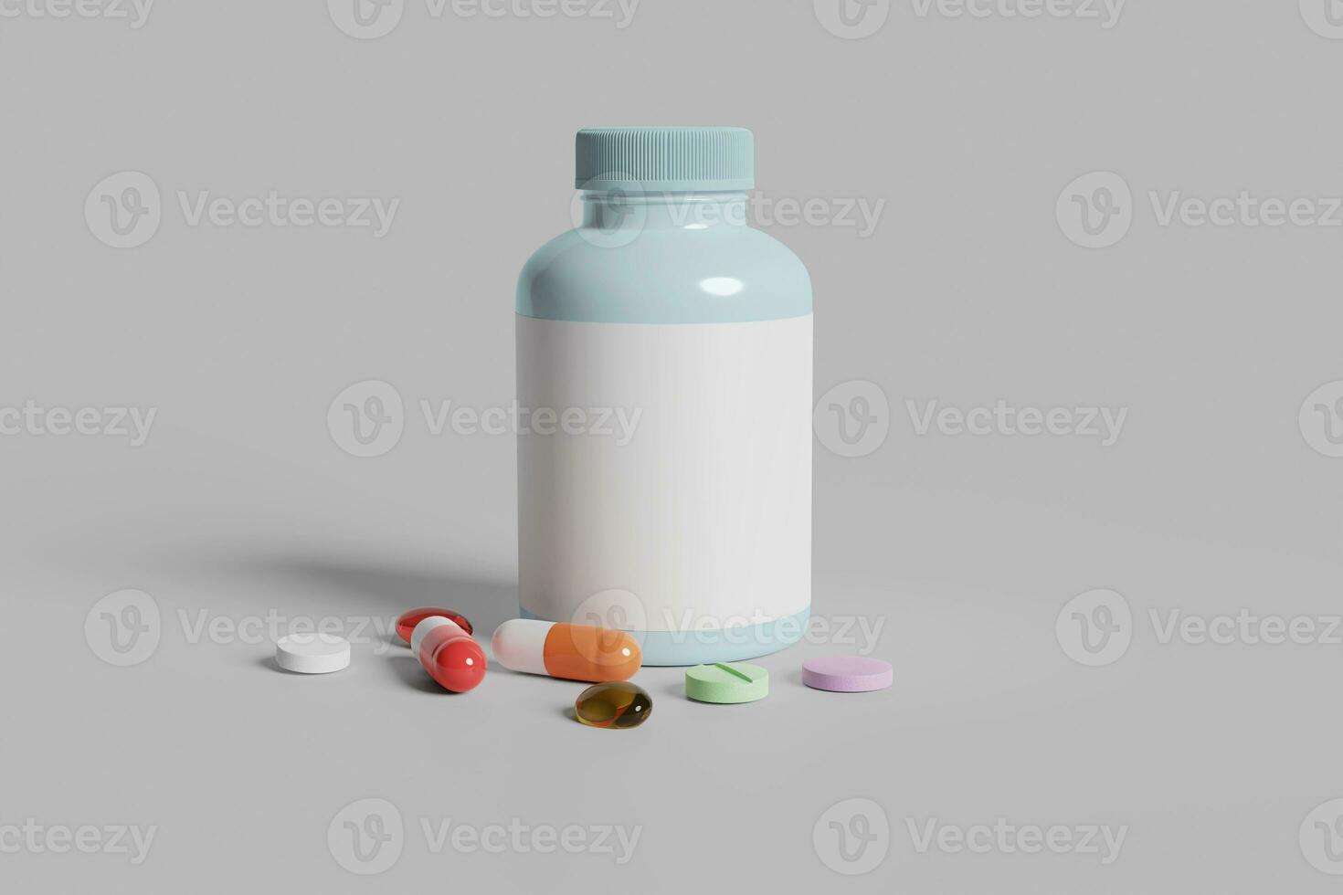pastillas botella blanco Bosquejo foto