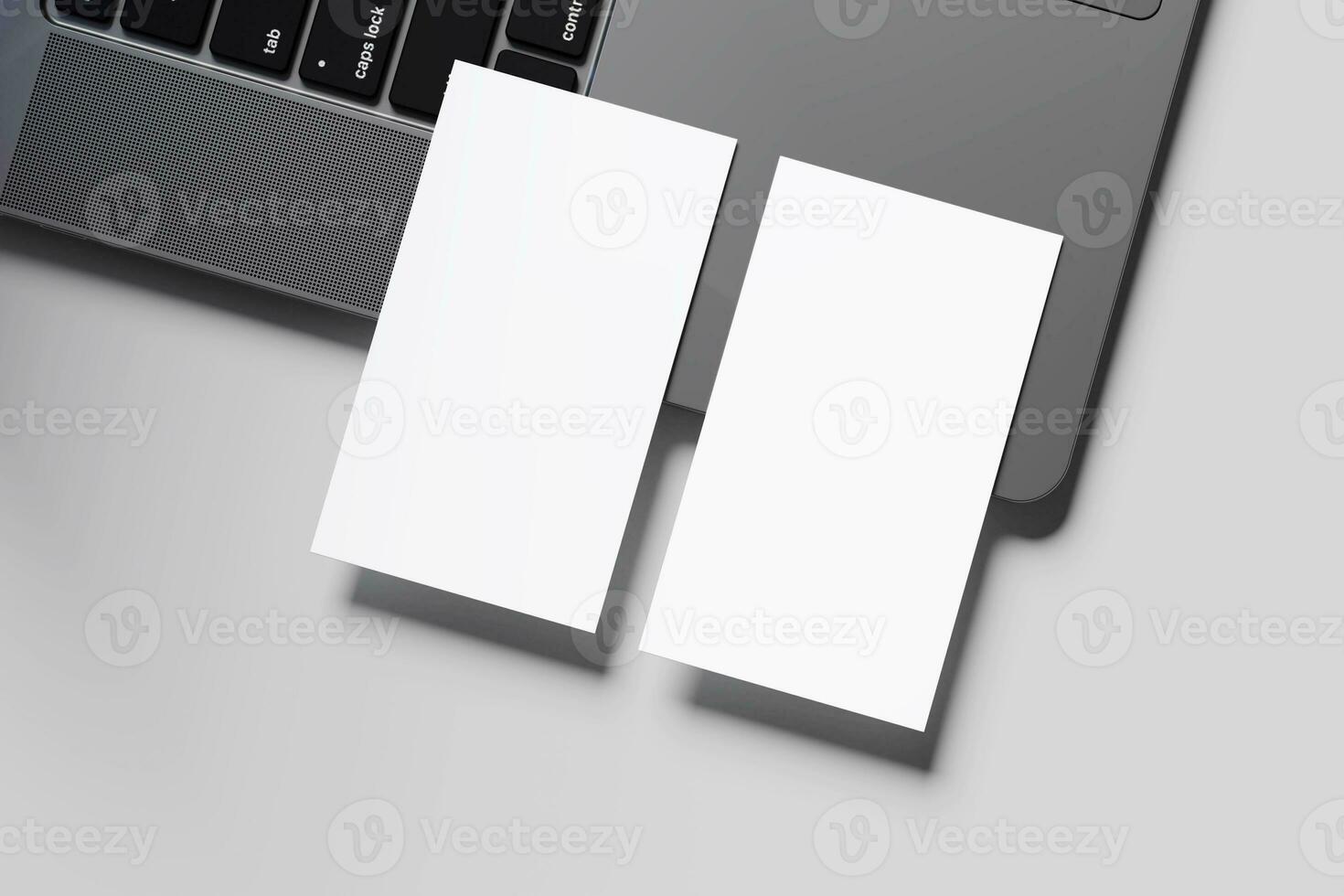 Vertical Business Card Mockup photo